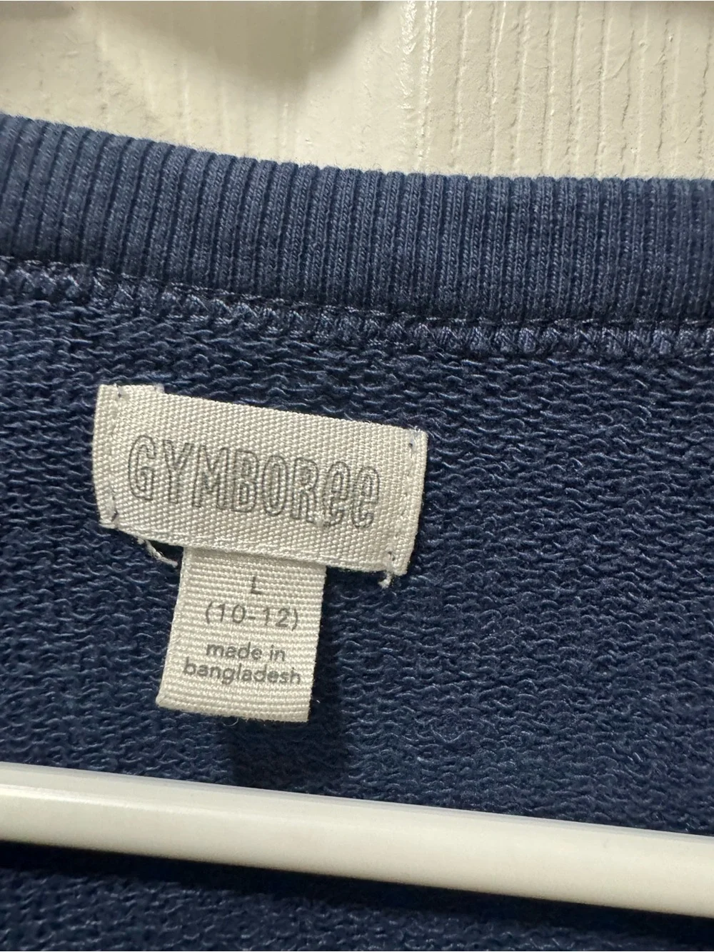 Gymboree Navy Sweatshirt with Red 'happy' Appliqué